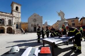 Norcia, la cattedrale di San Benedetto dopo il sisma